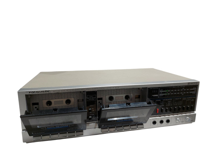Realistic Dual Auto Reverse High Speed Dubbing Stereo CassetteDeck-SCT-100  =