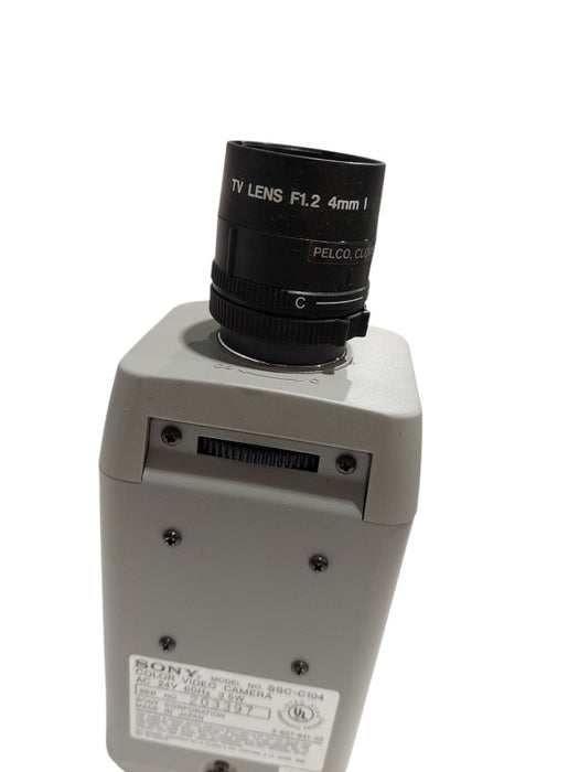 Sony Hyper HAD Color Video Camera Model: SSC-C104 TV Lens F1.2 4mm Pelco  =