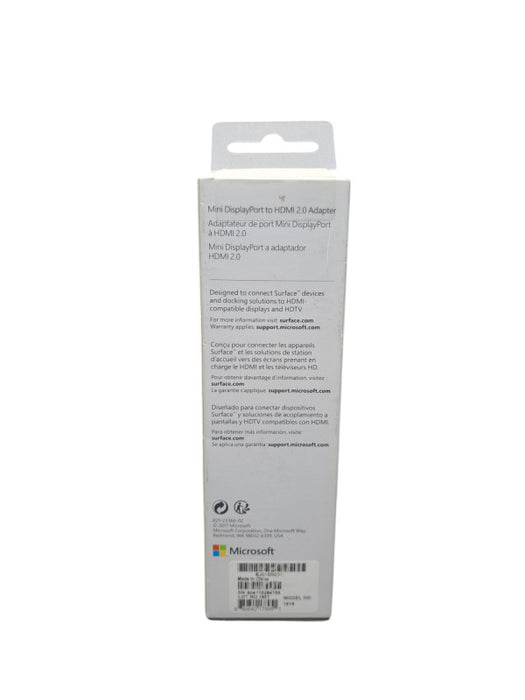 (New) Microsoft Surface Mini DisplayPort to HDMI 2.0 Adapter Model 1819