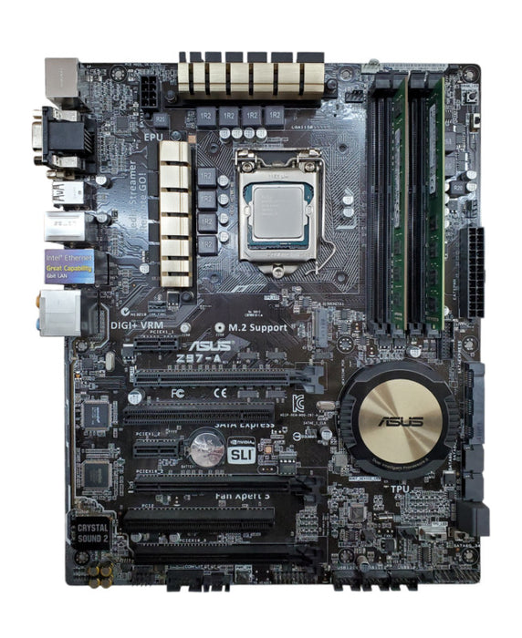 ASUS Z97-A Motherboard Core i7-4790 16GB RAM - No I/O Shield/Cooler