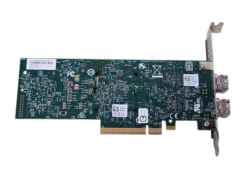 Dell Broadcom BCM9574 Dual-Ports SFP+ 10Gbps Network Card 0GMW01 w/ SFPs _