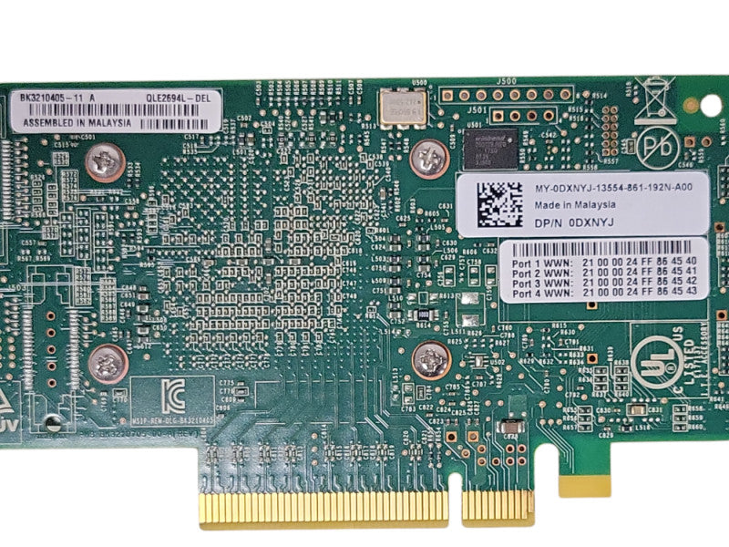 DELL Qlogic QLE2694L-DEL QLogic16Gb Quad Port PCIe Gen3 X8 FC HBA 0DXNYJ _