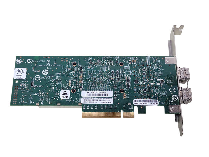 HP Ethernet 10Gb 2-Port 530SFP+ Adapter 656244-001 w/ SFPs _