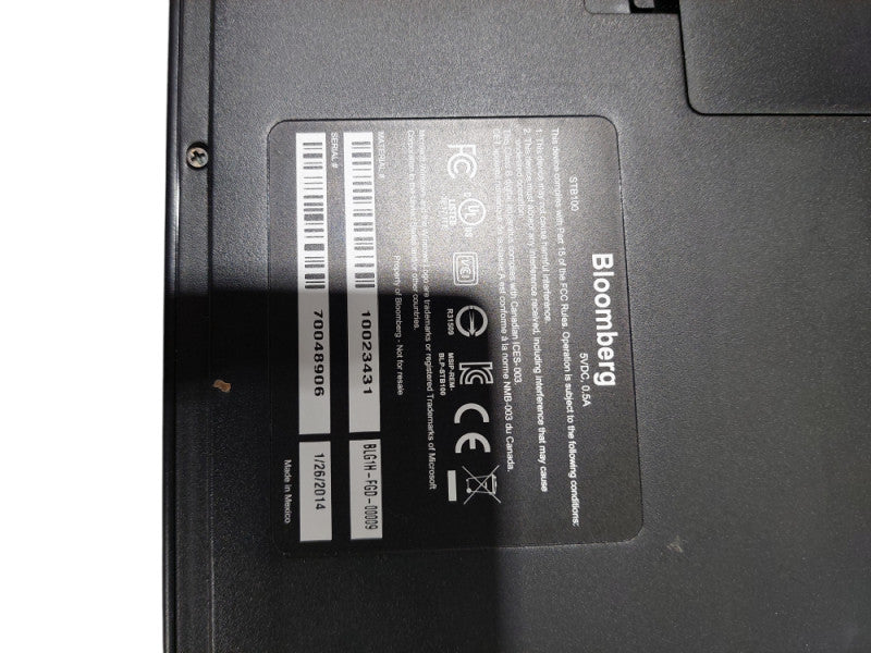 Bloomberg Keyboard USB Wired Model: STB100 with Biometrics  =