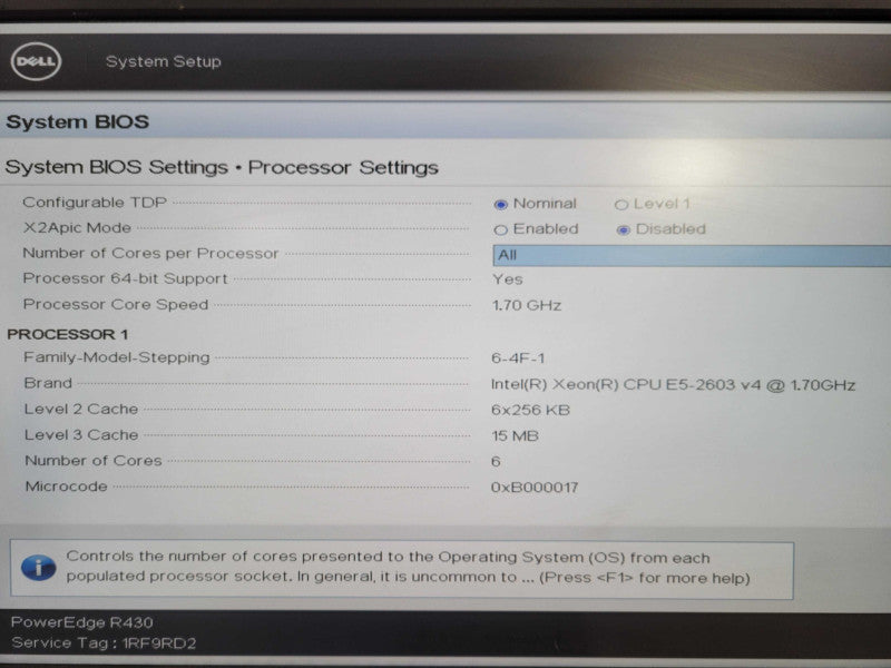 Dell R430 1U 4x 3.5"| Xeon E5-2603 v4 @1.70GHz, 16GB DDR4, H330 Mini !