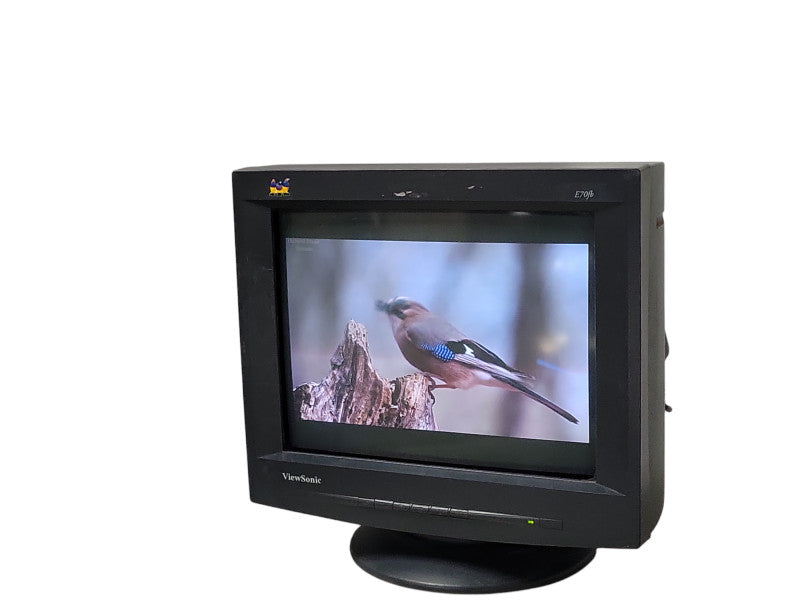 Viewsonic E70fb 17" SXGA Flat CRT Monitor Black, VCDTS22355-5M , READ Q_