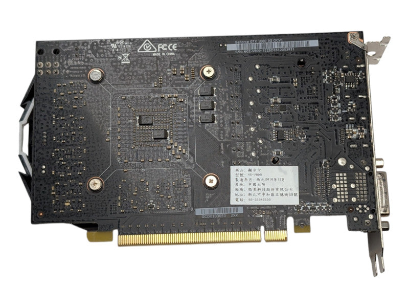 MSI NVIDIA GeForce GTX 1060 3G OCV1 MS-V809 Graphics Card  -