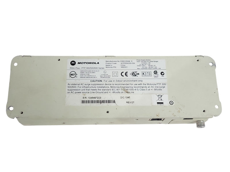Motorola PIDU Plus Power Supply For PTP 300/500/600 Series ACPSSW200-03A Q_
