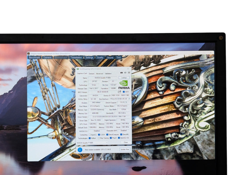 NVIDIA Quadro P1000 4GB Graphics Card 4x mini DisplayPort Q-