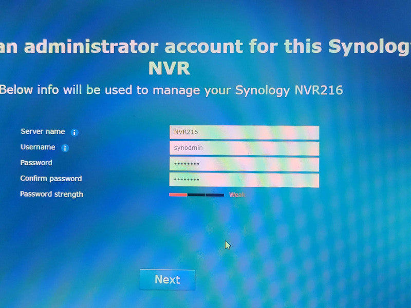 Synology network video recorder NVR216 with 2x 4TB HDDs _