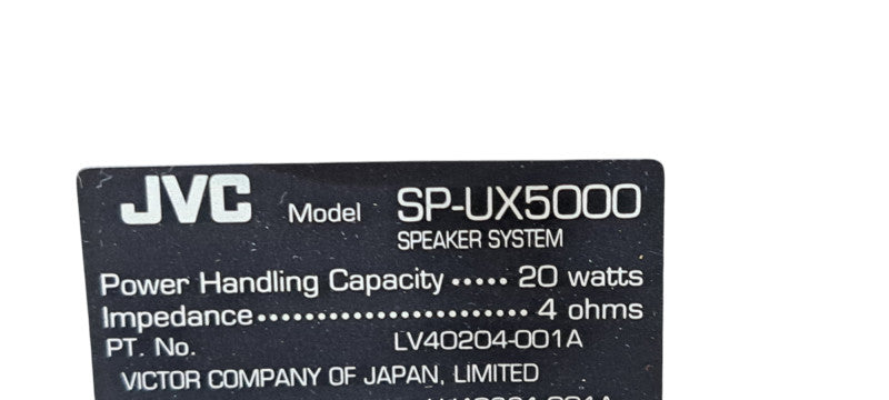 Vintage Pair of JVC SP-UX5000 Stereo Speakers
