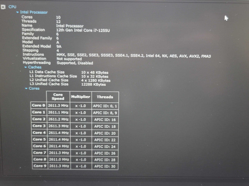 Dell Latitude 5430 i7-1265U 16GB RAM 256GB SSD READ  β Lap200