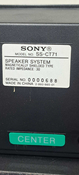 Sony 4 Piece Speaker Set SS-WS71, 2x SSTS72, SS-CT71