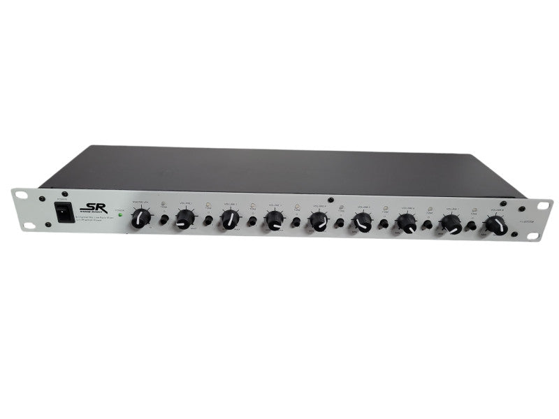 Stage Right SR 615108 8-CHANNEL MIC LINE RACK MIXER WITH PHANTOM POWER !