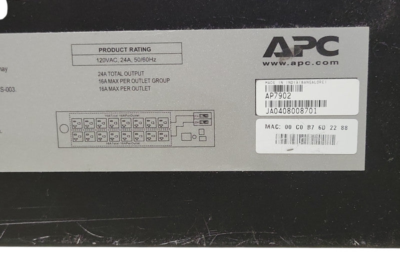 APC Switched Rack PDU AP7902, READ _