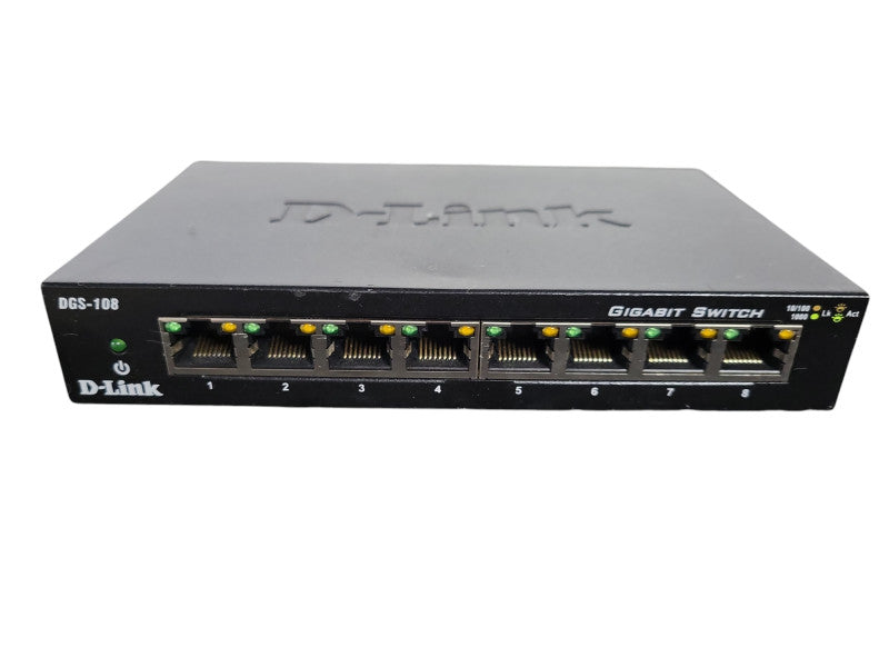 D-LINK DGS-108 8 Ports Gigabit Ethernet Switch !