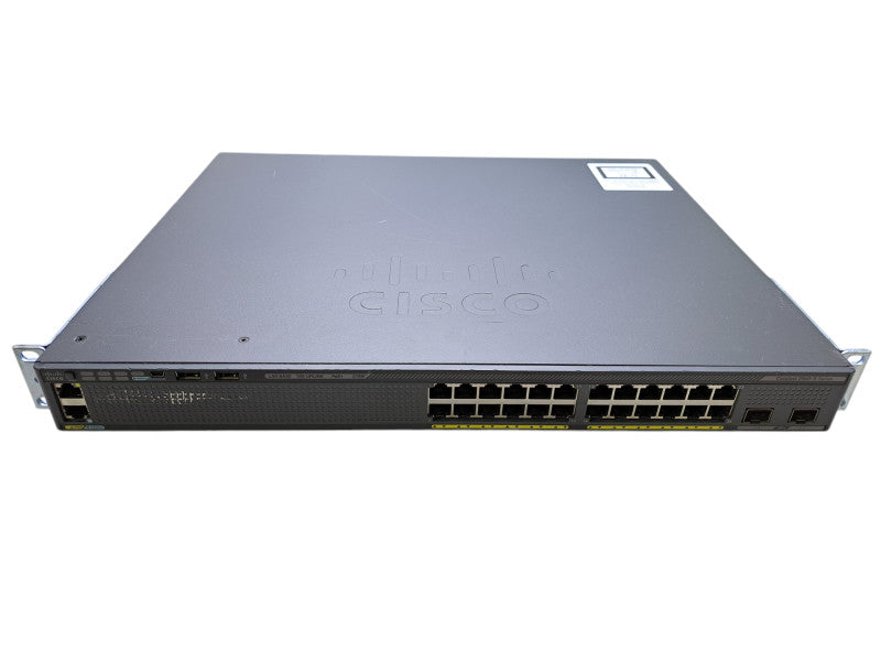 Cisco WS-C2960X-24PD-L V05 24-Port Gigabit PoE+ 370W Switch w/ 2x 10G SFP+