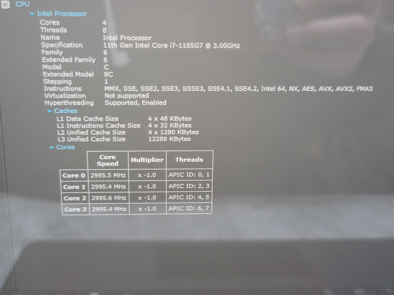 Microsoft Surface Pro 8 1983 i7 1185G7 16GB RAM 256GB SSD FOR PARTS/REPAIR  β Lap200