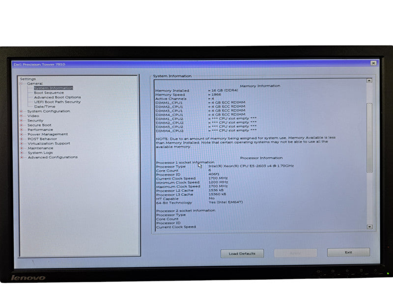Dell Precision Tower 7810| Xeon E5-2603 v4 @1.7GHz, 16GB DDR4, Quadro K2200