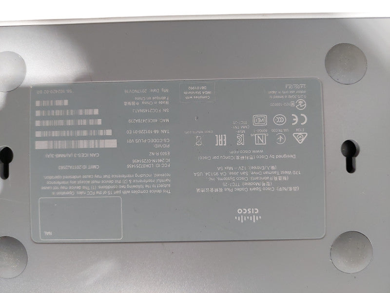 Cisco Spark Codec Plus Model: TTC7-25 =