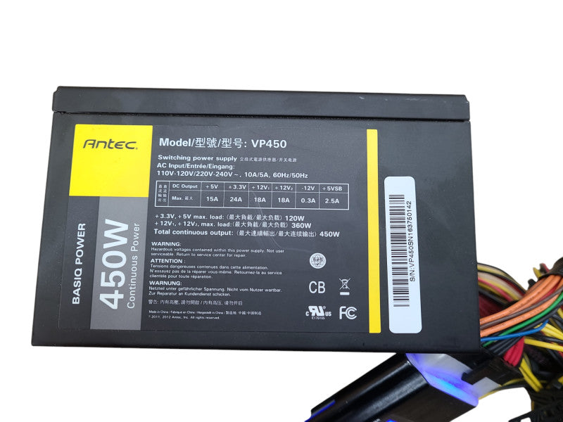 Antec VP450 450W Computer Power Supply Unit (PSU)