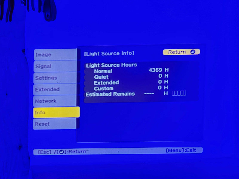 Epson Pro L1100U Full HD 1080P 6000 Lumens LCD Projector H735A No Remote $