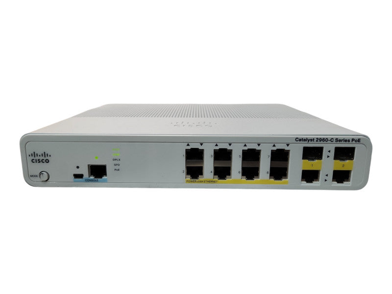 Cisco Catalyst WS-C2960C-8PC-L V01, 8-port Ethernet PoE Network Switch