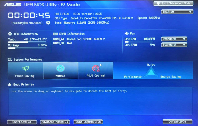 ASUS HB11-PLUS I7-4790S 3.20GHz, 8GB DDR3 Mini ITX Motherboard  _