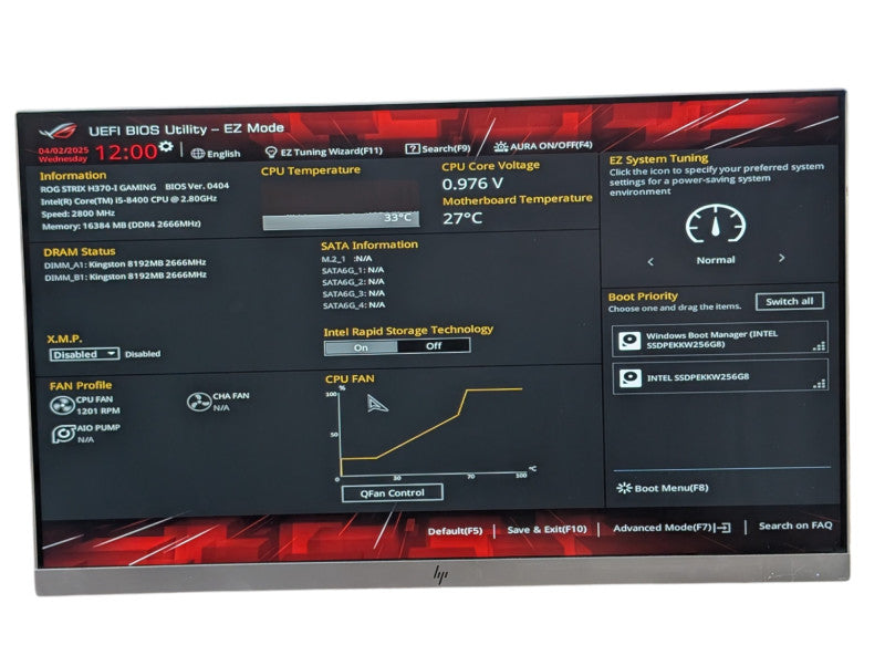 ASUS ROG STRIX H370-I Gaming  Intel Core i5-8400 16GB RAM 256GB NVMe Combo  -