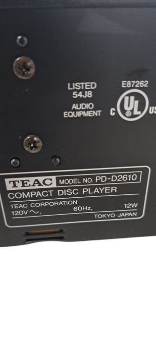 TEAC PD-D2610 5 Disc Carousel CD Changer| No Remote
