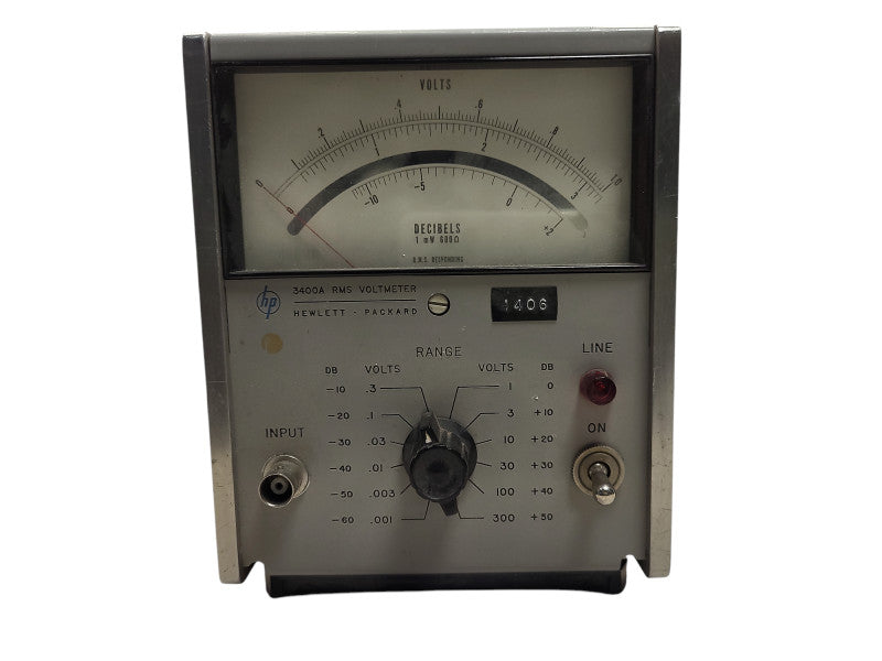 HP 3400A RMS Voltmeter Meter READ $