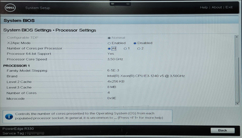 Dell PE R330 1U 8x 3.5", Xeon E3-1240v5 3.50GHz, 32GB DDR4, H330, 2x PSU