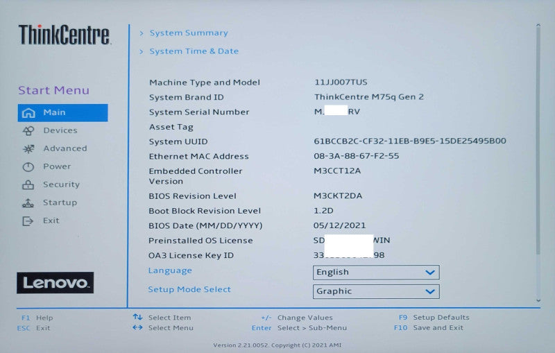Lenovo ThinkCentre M75q Gen 2 AMD Ryzen 5 PRO 4650GE 8GB DDR4 500GB SSD _
