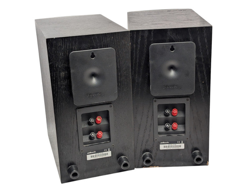 Pair of Polkaudio RTi6 Bookshelf Speakers with Real Wood 2 Way Binding Post -