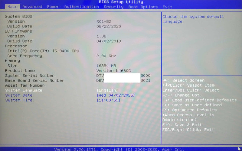 Acer Veriton N4660G i5-9400 2.90GHz 16GB RAM, 256GB SSD Micro Desktop PC _