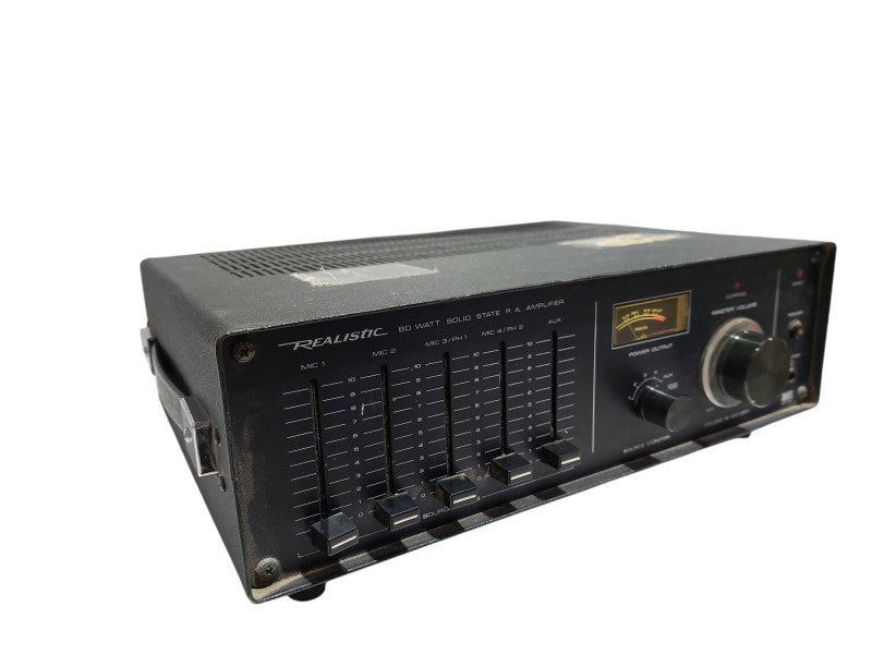 Vintage Realistic MPA-80 Watt Solid State P.A. Amplifier Model: 32-2026 =