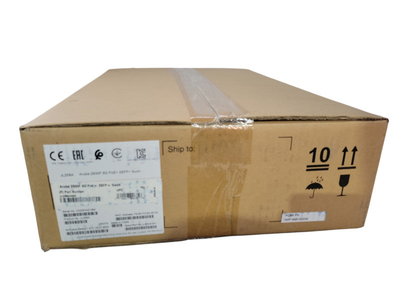HPE Aruba 2930F JL258A 8G PoE+ 2SFP+ 8-Port Managed Networking Switch !