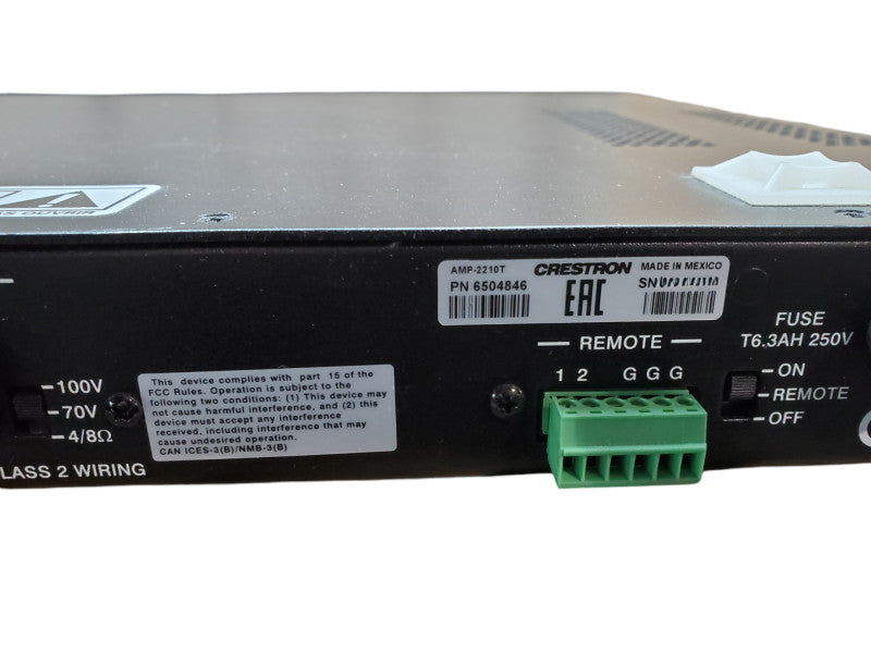 Crestron AMP-2210T Commercial Power Amplifier *READ*