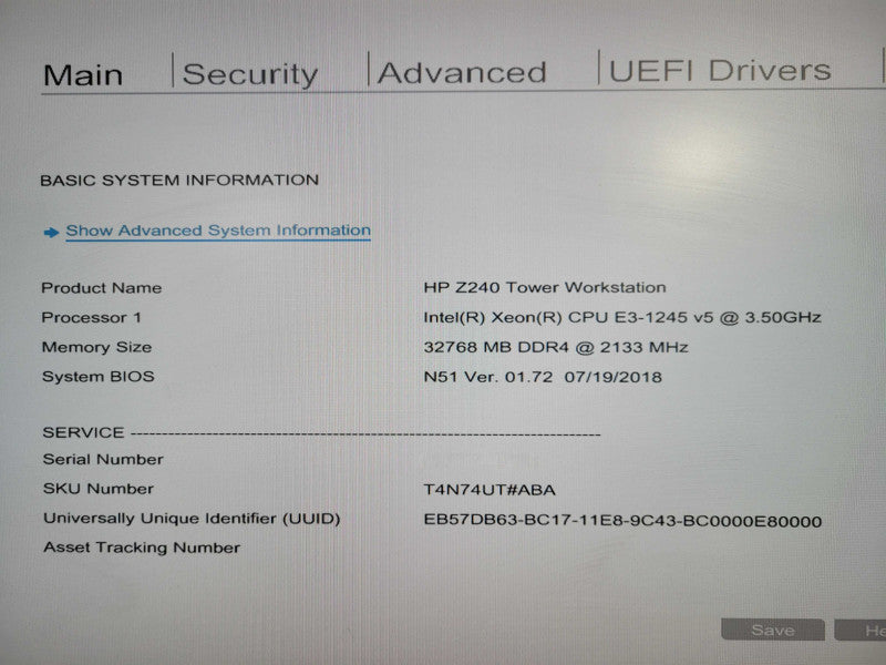 HP Z240 Workstation Xeon E3-1245 v5 @ 3.5 GHz 32GB RAM NO HDD/GPU !