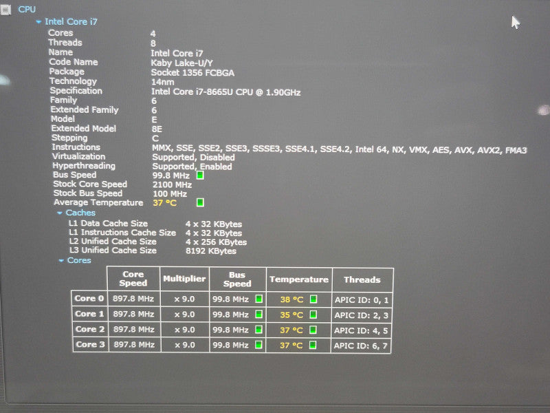 Lenovo ThinkPad X1 Yoga 4th Gen i7-8565U 16GB RAM 256GB SSD  β Lap200