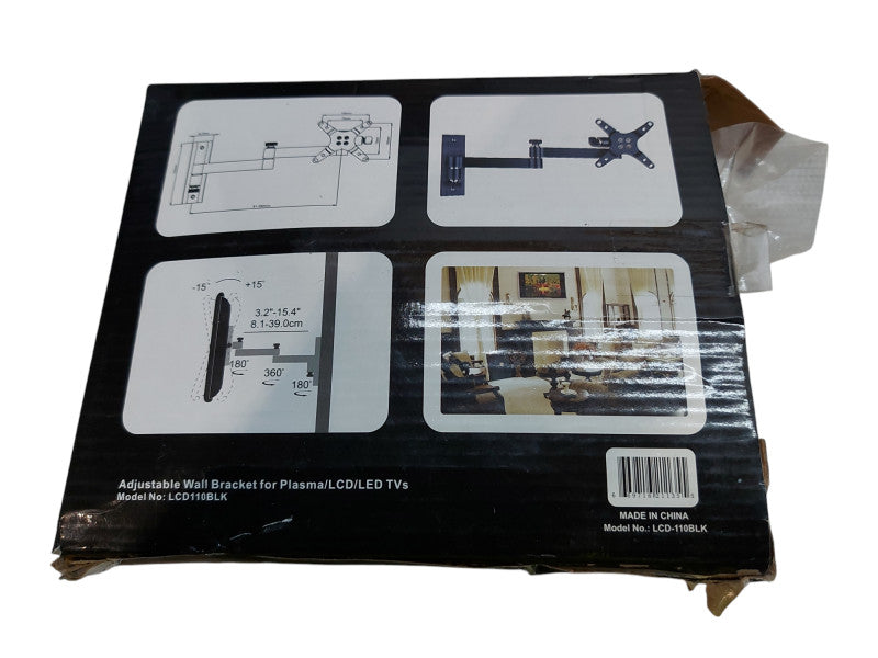 TygerClaw LCD110BLK 13” – 30” Full-Motion Wall Mount for Plasma/LCD/LED TVs