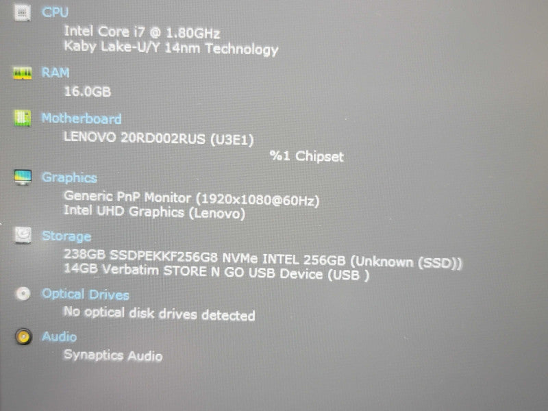 Lenovo ThinkPad E15 i7-10510U 16GB DDR4 256GB SSD  β Lap200