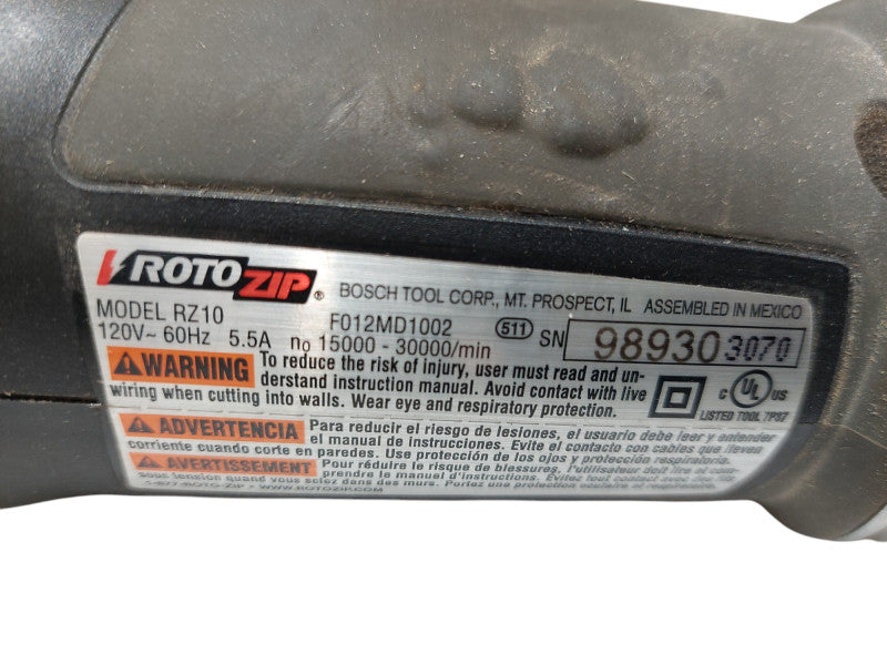 RotoZip RZ10 Rotor Spiral Saw ( No Blades , No Attachments )  =