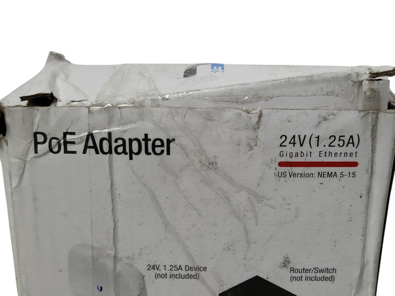 Open-Box Unifi PoE Adapter 24V 1.25Amp gigabit ethernet Q_