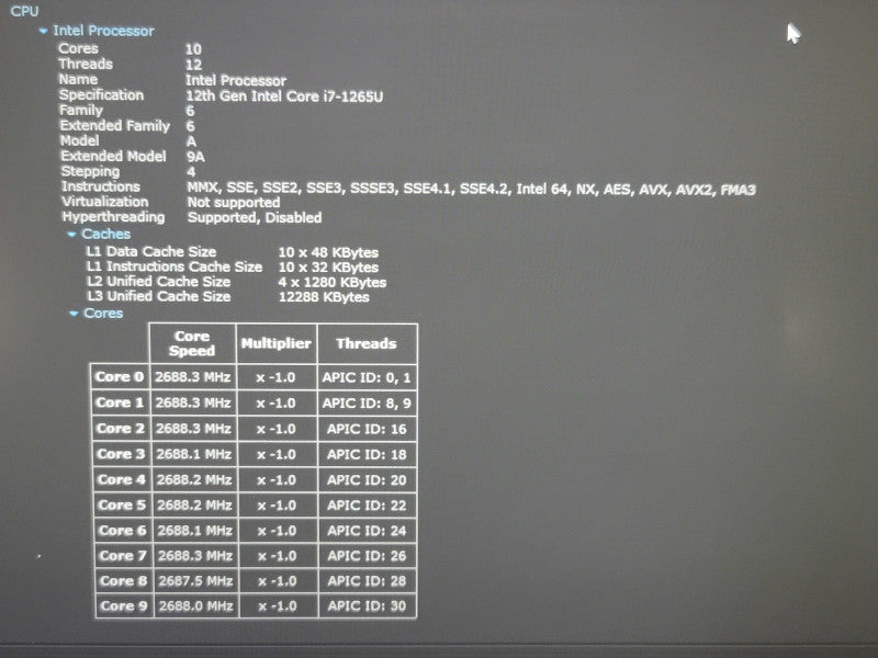 Dell Latitude 5430 i7-1265U 16GB RAM 256GB SSD NO AC ADAPTER  β Lap200