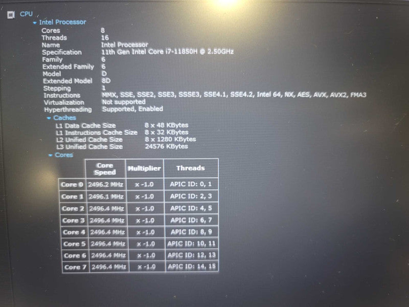 Dell Precision 3561 32GB DDR4 T600 256GB SSD  β Lap200