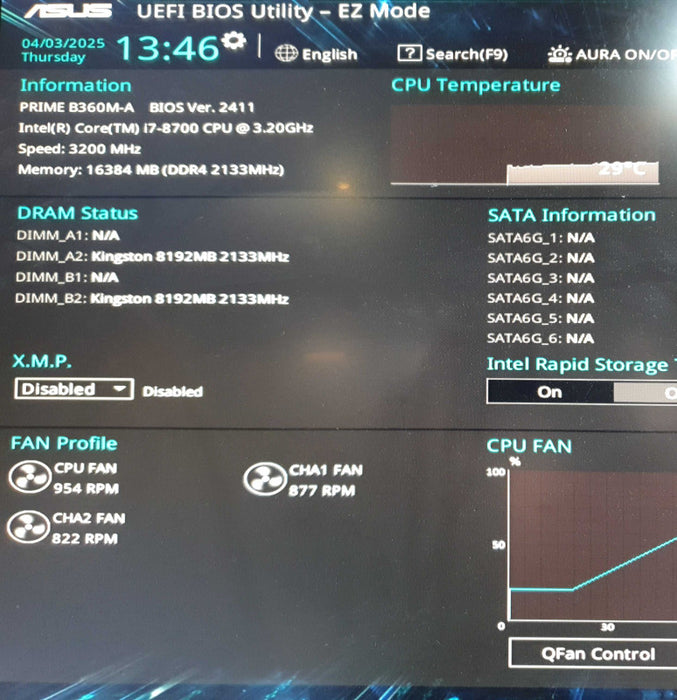 Custom Gaming PC i7-8700 3.2GHz 16GB RAM RX 590 - No HDD