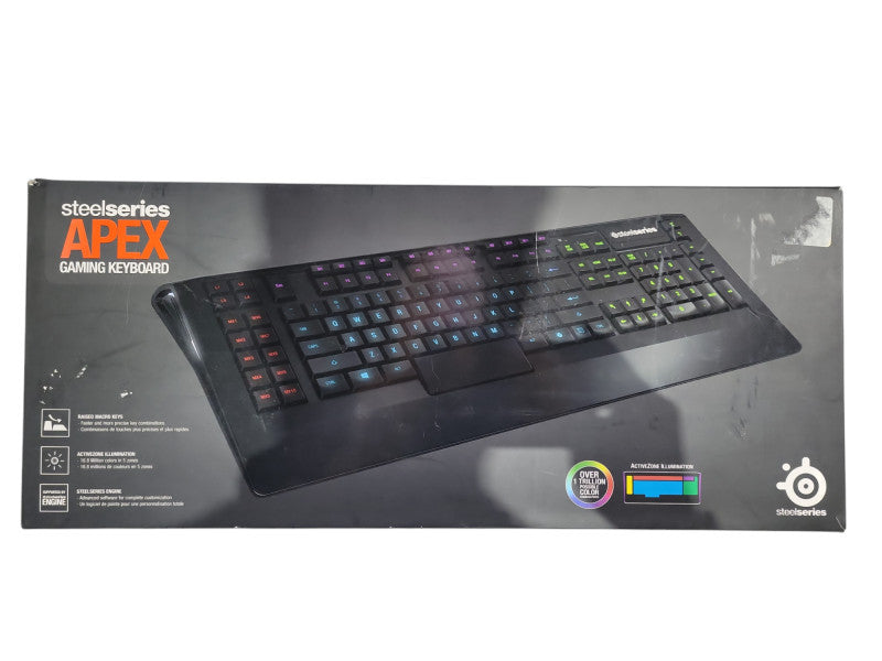 Steelseries Apex 64145 Gaming Keyboard RGB Backlit Macro Media Keys !