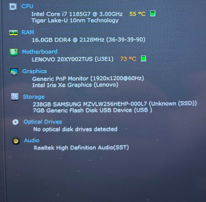 Lenovo ThinkPad X1 Yoga Gen 6 TOUCH i7-1185G7@3GHz 16GB RAM 256GB SSD  Lap200