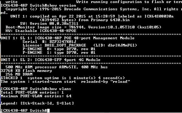 Brocade ICX 6430-48P ICX6430-48P 48x1GbE RJ45 PoE + 4x 1GbE SFP Port Switch $